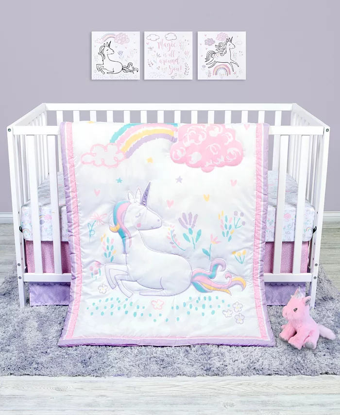 Trend Lab Sammy and Lou Sweet Unicorn 4 Piece Crib Bedding Set