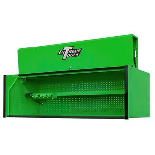 Extreme Tools RX Professional 72 in. 0-Drawer Extreme Power Workstation Hutch in Green with Black Handle RX723001HCGNBK