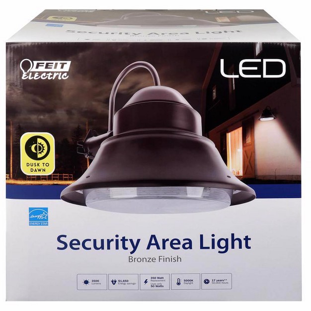 Feit Electric Dusk To Dawn Hardwired Led Bronze Security Light