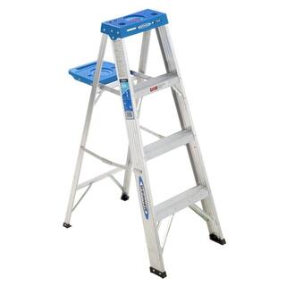 Werner 4 ft. Aluminum Step Ladder with 250 lbs. Load Capacity Type I Duty Rating 364