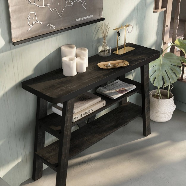 New Riverton Open Shelf Console Table Mibasics