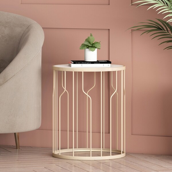 Redden Faux Marble Side Table by Christopher Knight Home