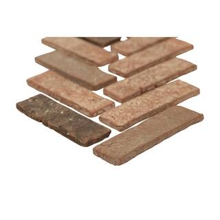 MSI Noble Red Clay 12.5 in. x 25.5 in. Brick Herringbone Mosaic Floor and Wall Tile (8.7 sq. ft.Case) CLAHB-NOBRED2X7