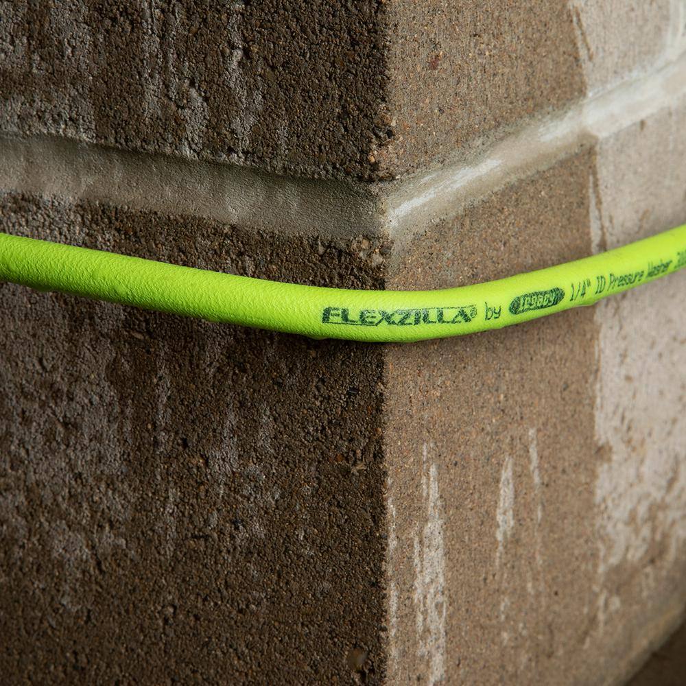 Flexzilla 516 in. x 25 ft. 3100 PSI Pressure Washer Hose with M22 Fittings HFZPW3525M