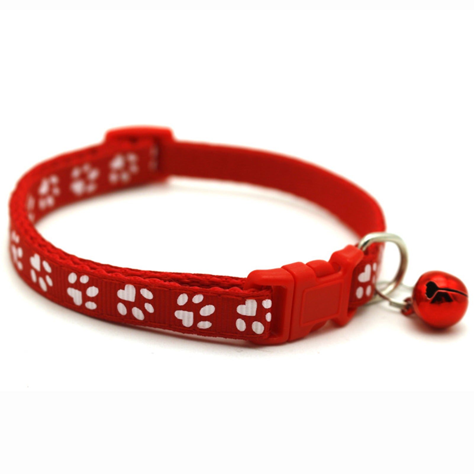 CHBORLESS 3 Pcs Nylon Cat Collar with Bell Adjustable Puppy Kitten Collar，Red