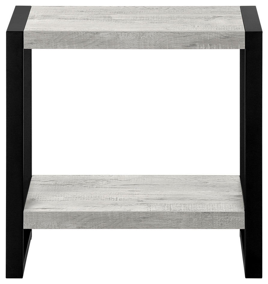 24 quotBlack And Grey End Table With Shelf   Side Tables And End Tables   by HomeRoots  Houzz