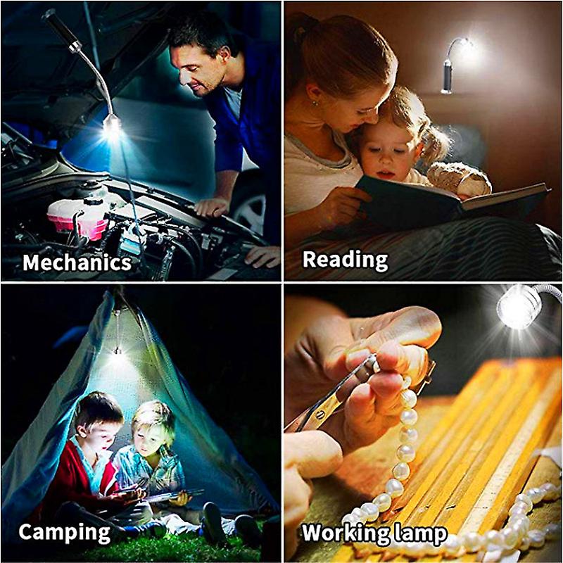 2pcs Portable 360 Degree Magnetic Led Grill Light Lamp Adjustable Bbq Barbecue Grilling Lights Outdoor Grill Lighting Tools