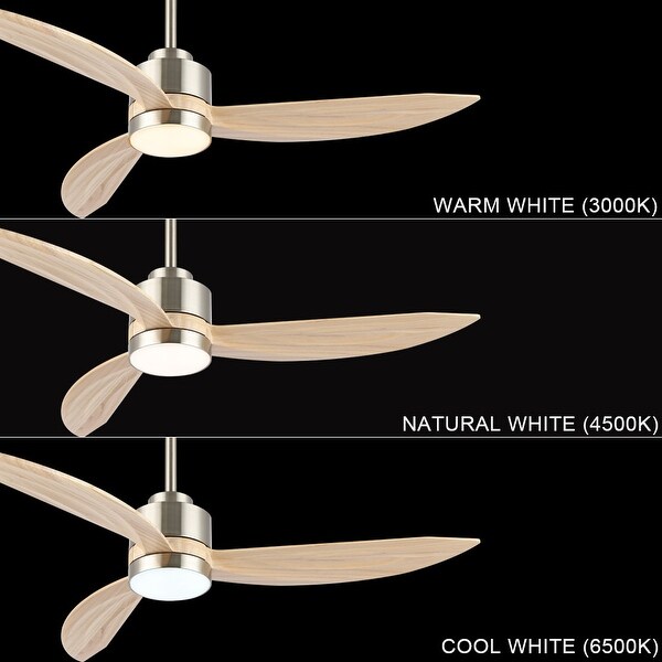 WINGBO 52-inch 3-Blades Indoor Celiing Fan with LED Light and Remote - N/A Shopping - The Best Deals on Ceiling Fans | 41137479