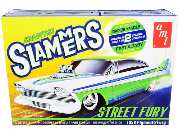 AMT AMT1226M  Skill 1 Snap Model Kit 1958 Plymouth...