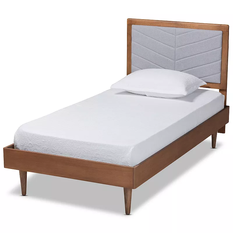 Baxton Studio Tasha Upholstered Twin Platform Bed