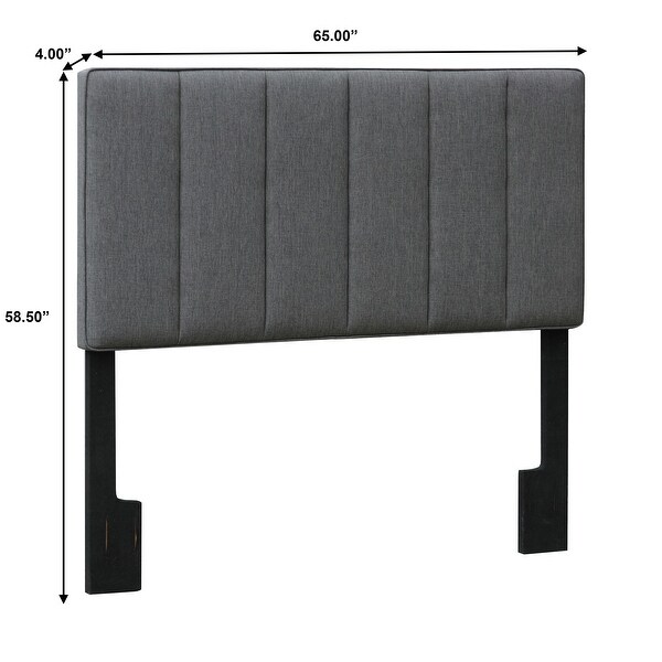 Hayden Headboard Grey Linen Full/Queen - - 34347772