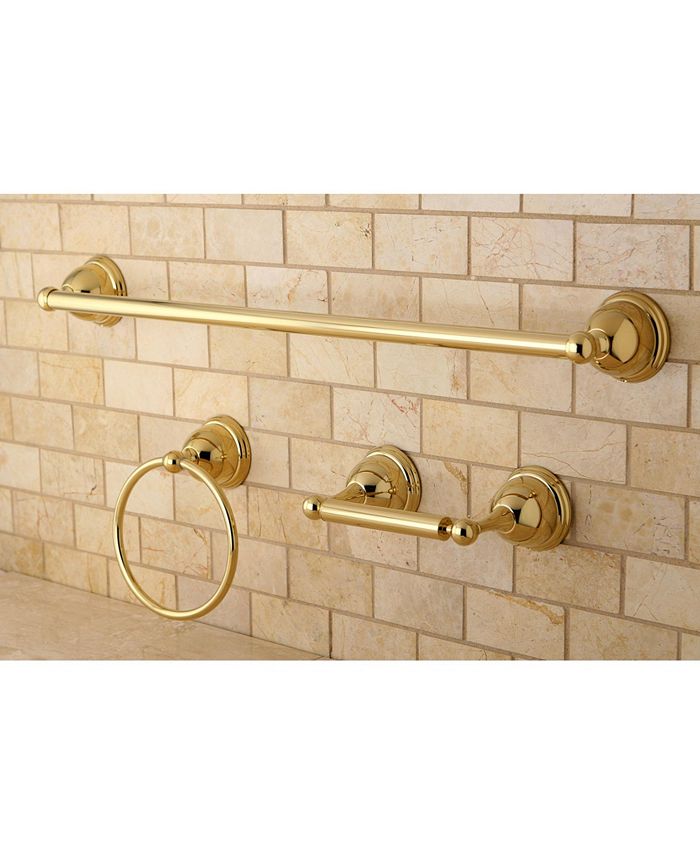 Kingston Brass Restoration 3-Pc. Towel Bar Bathroom Hardware Set