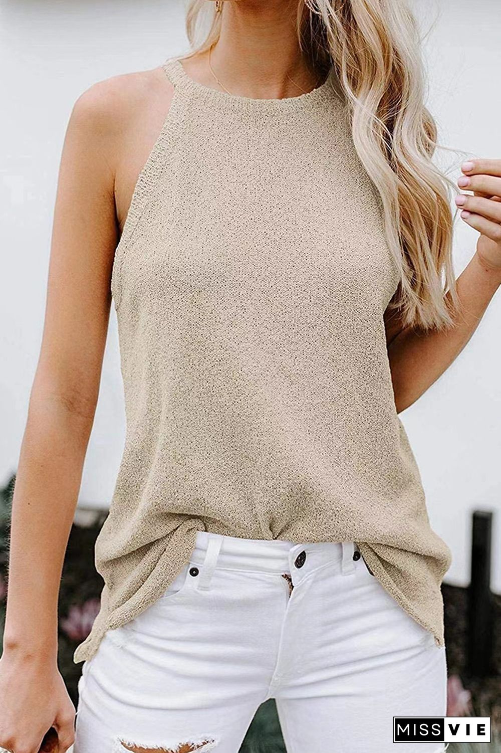 Plain Knit Tank Top