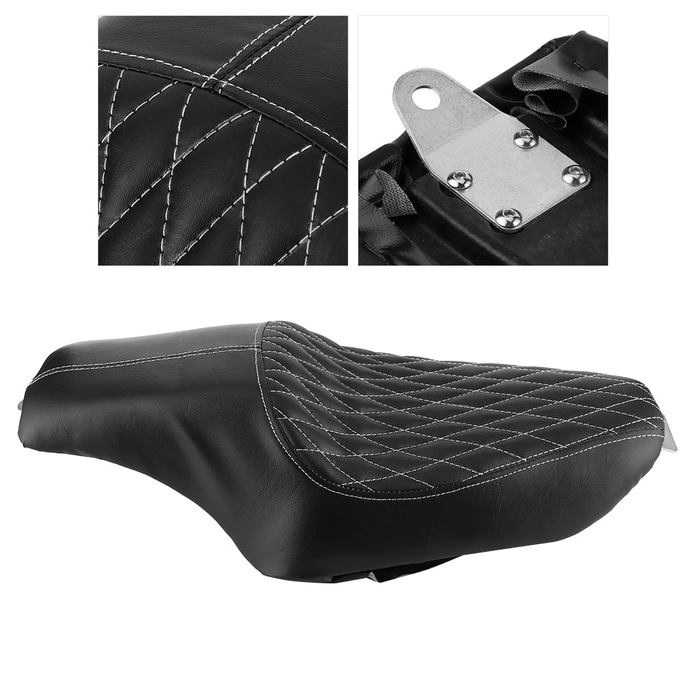 Two-up Seat Cushion Motorcycle Seat Bench Motorcycle Accessory Motorbike Seat Pad Driver Passenger Two Up Seat Cushion Motorcycle Parts Fit For XL Iron 883 1200 48Rhombus