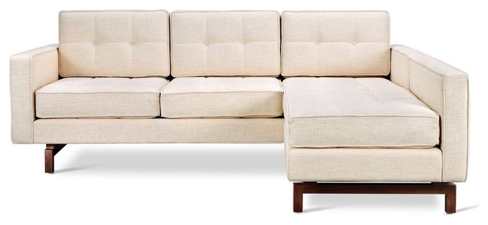 Jane 2 Loft Bi Sectional Bayview Silver / Natural Ash   Transitional   Sectional Sofas   by Old Bones Co.  Studios  Houzz