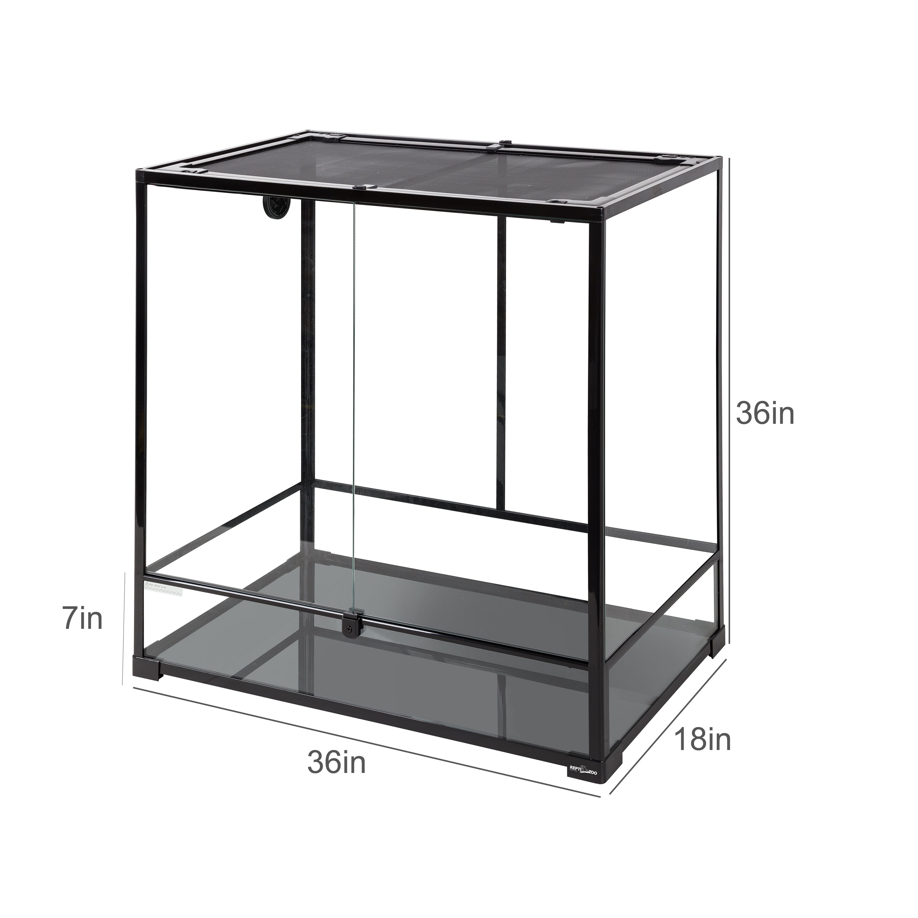 REPTIZOO Reptile Glass Extra-tall Terrarium with Double Hinge Door 36