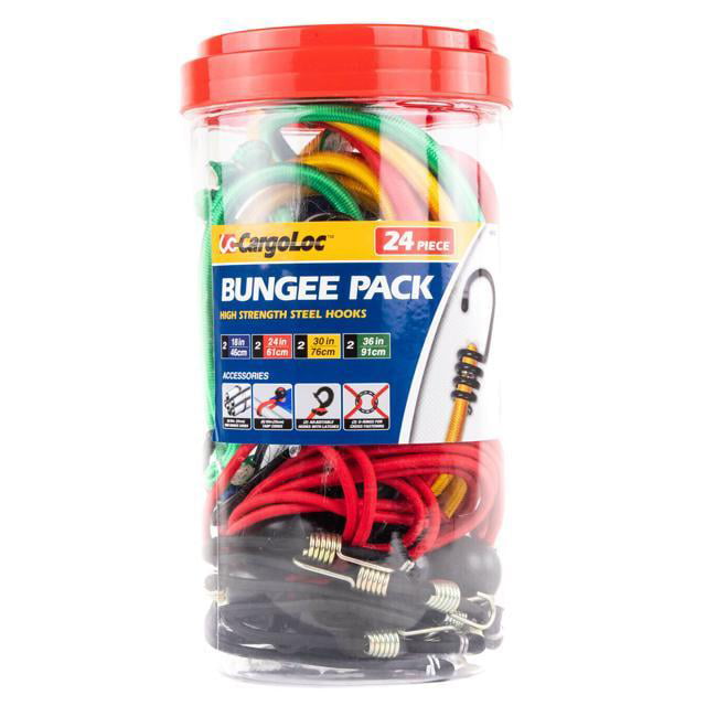 CargoLoc Bungee Cords - High Tensile Steel Hooks 42450 24 Pc. Assortment - Bungee Cords