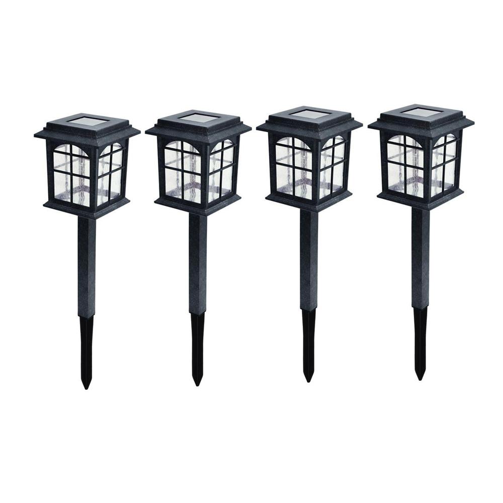 Hampton Bay Solar Pathway Light (4-Pack)