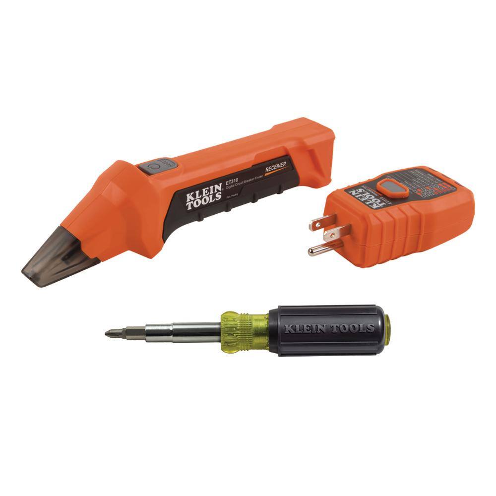 Klein Tools Digital Circuit Breaker Finder and Multi-Bit Screwdriver Tool Set M2O41518KIT