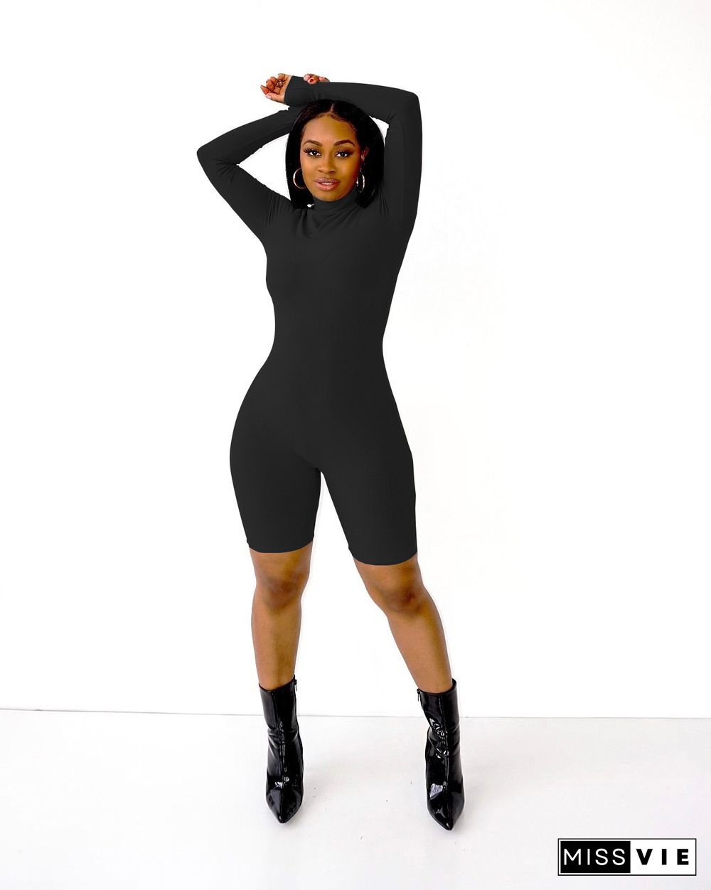 Gym Fitness Long Sleeve Skinny Rompers