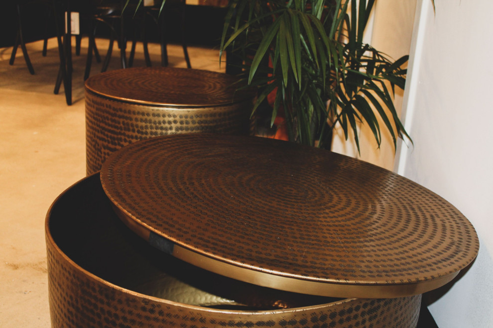 Regal Storage Side Table  Brass   Contemporary   Side Tables And End Tables   by LH Imports  Houzz