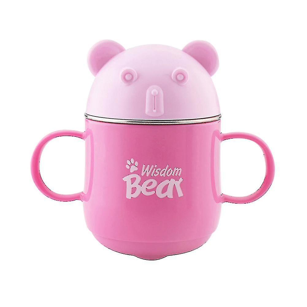 Cute Bear Stainless Steel Coffee Tea Water Kids Milk Cup Home Mug With Lid Gift