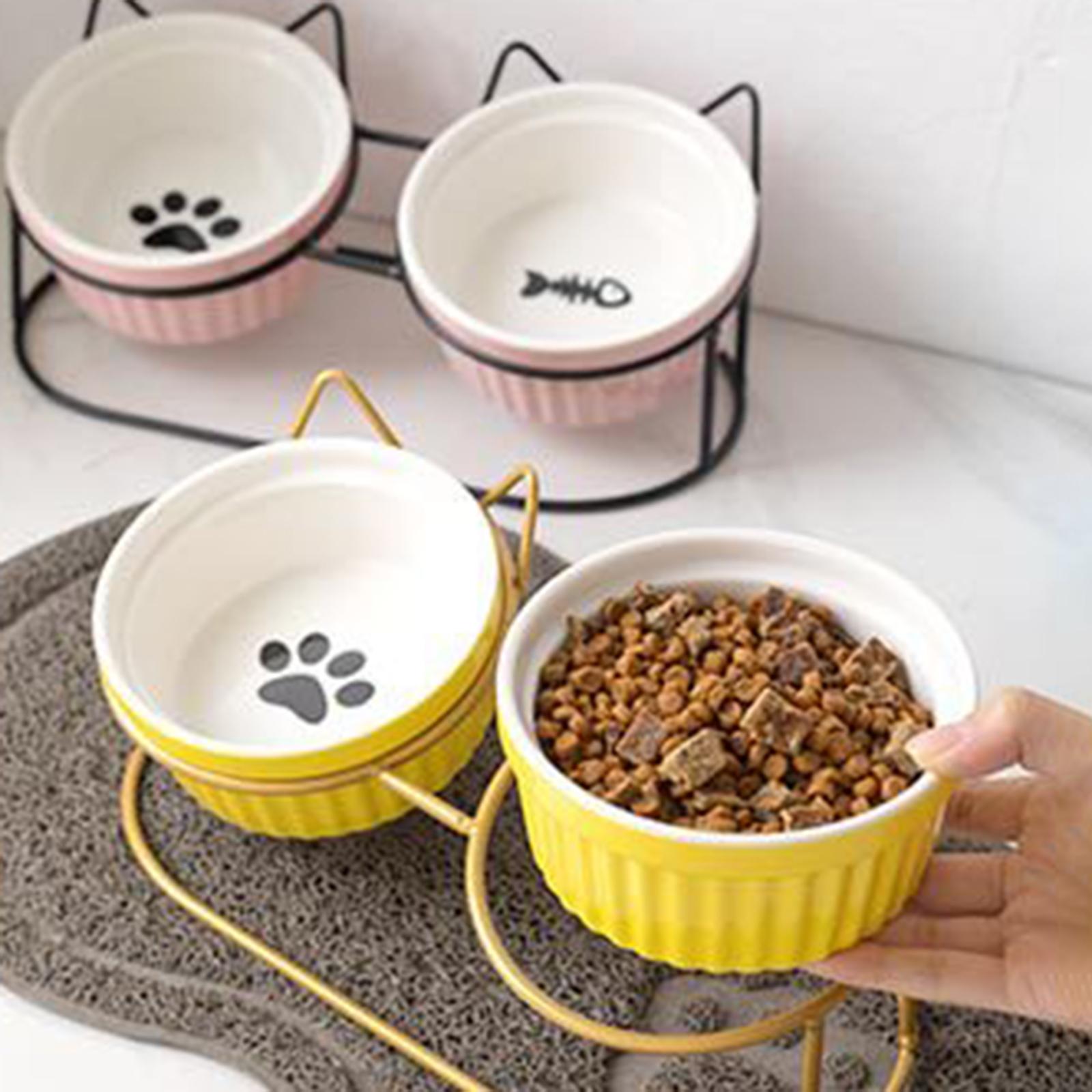 Cat Bowls Raised Iron Stuble Elevated