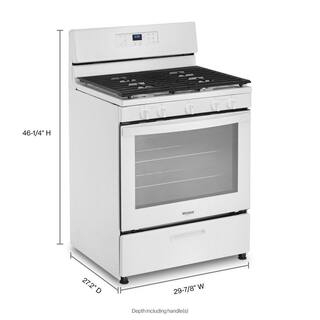 Whirlpool 30 in. 5-Burner Freestanding Gas Range in White WFG505M0MW