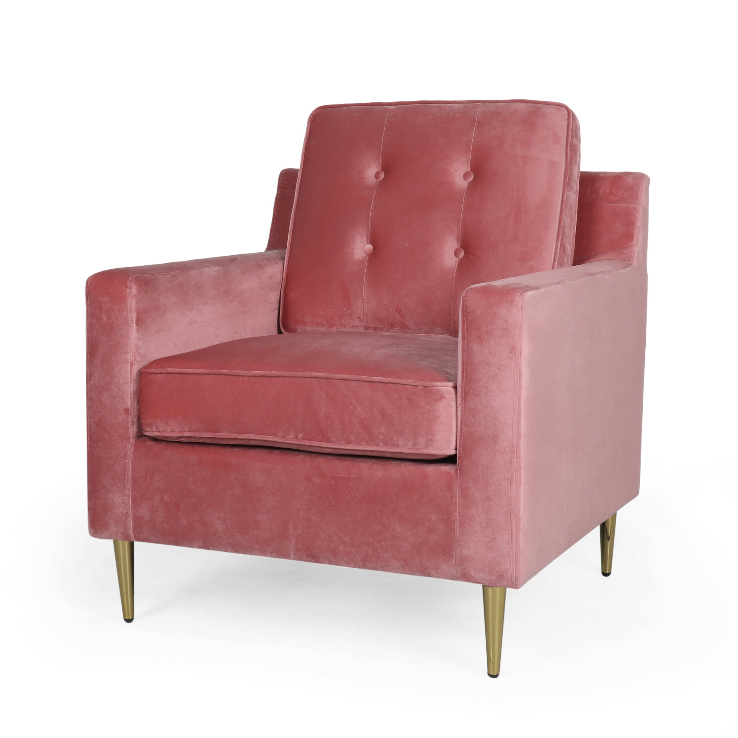 Taylea Modern Glam Tufted Velvet Club Chair