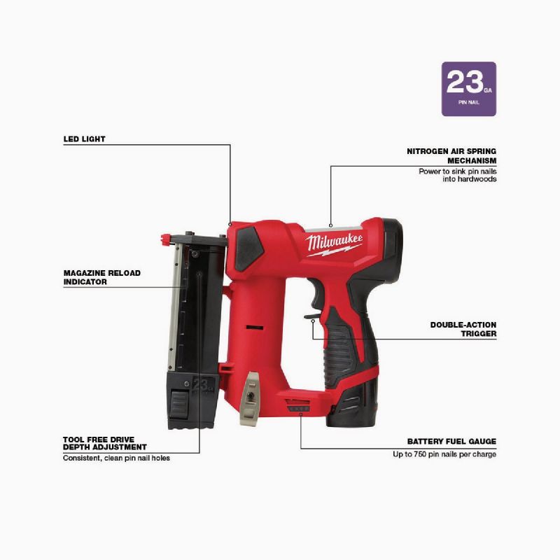 MW M12 Cordless Pin Nailer