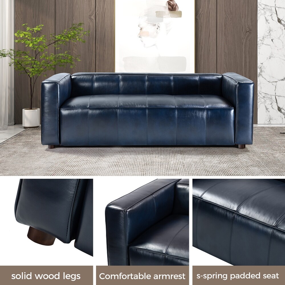 Donia Mid Century Modern Leather 80\