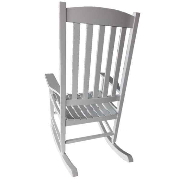 Mainstays Outdoor Wood Porch Rocking Chair， White Color， Weather Resistant Finish