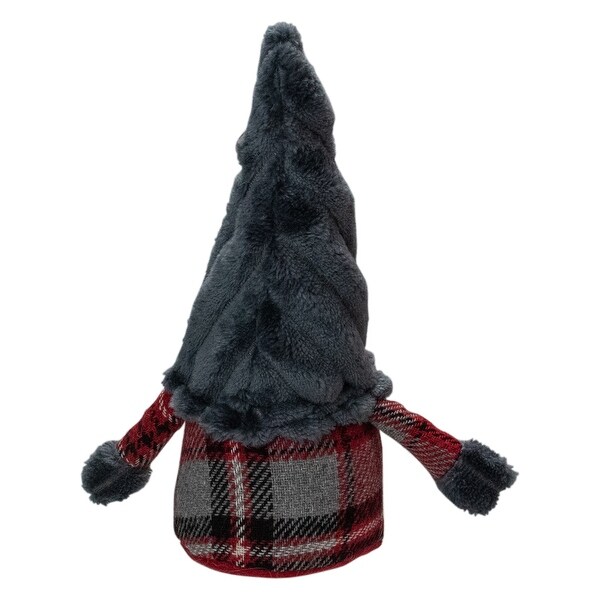 Plush Plaid Standing Christmas Gnome