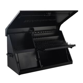 Montezuma 42 in. W x 18 in. D Portable Triangle Top Tool Chest for Sockets Wrenches and Screwdrivers in Flat Black DX411FB