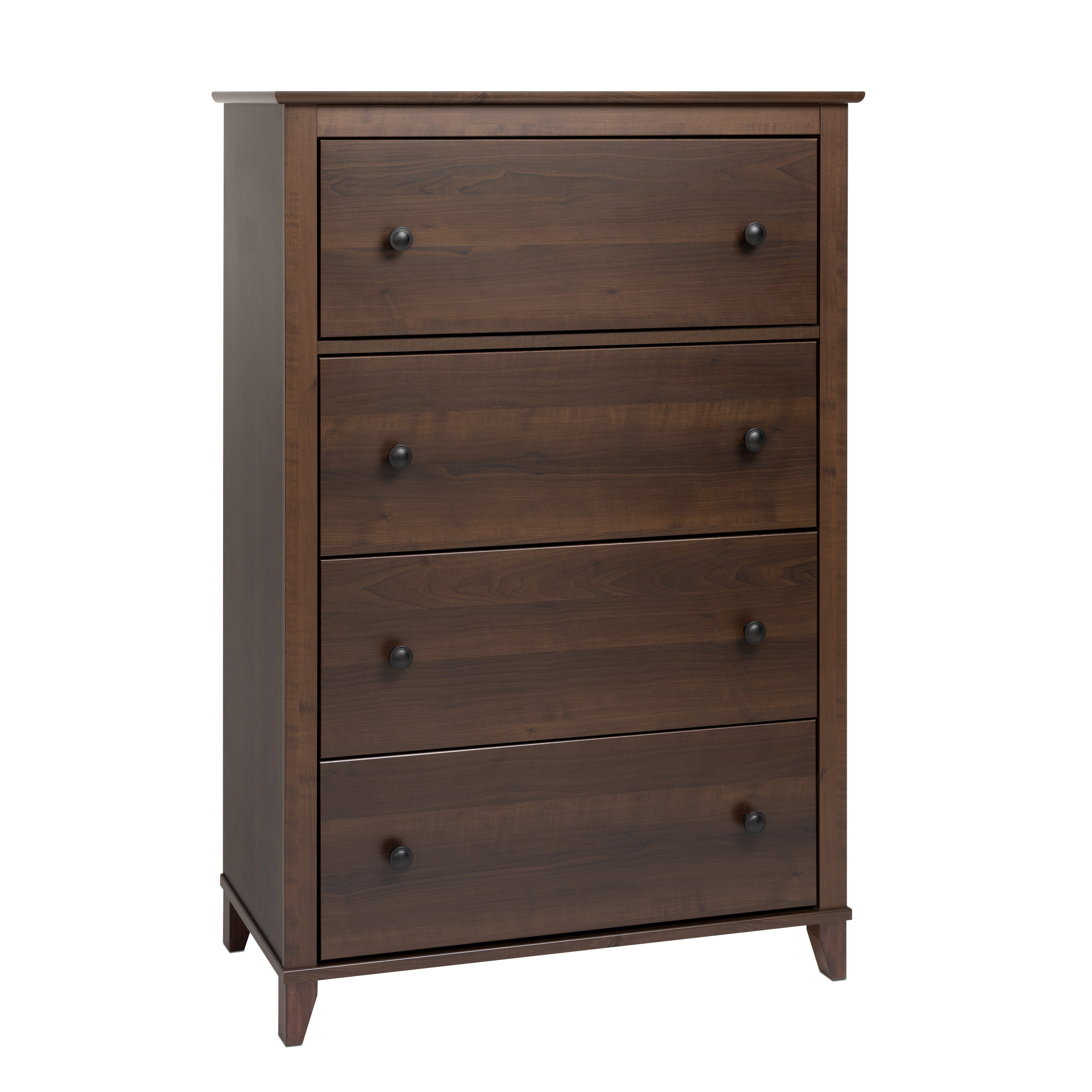 Prepac Yaletown Modern 4-Drawer Vertical Chest, Espresso