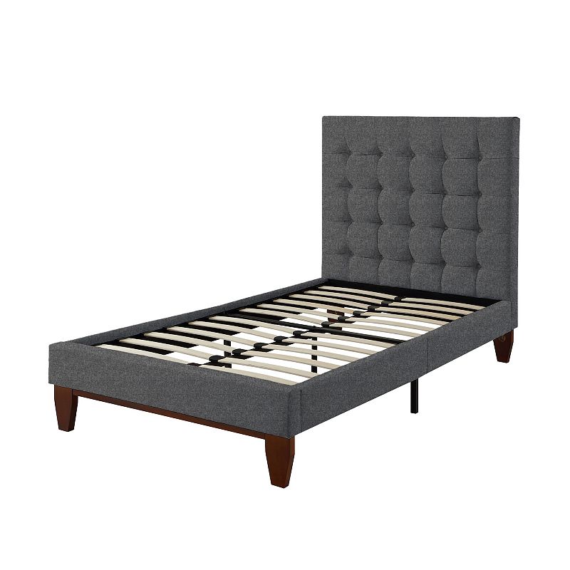 Sabina Platform Twin Size Bed Button Tufted