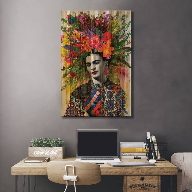 Gitana Frida Wood Print By Ana Paula Hoppe Icanvas