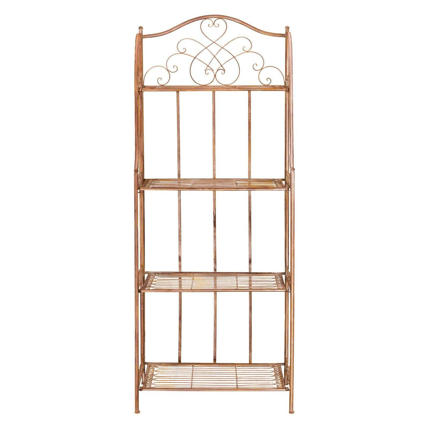 Safavieh Amaris Wrought Iron 4 Tier Outdoor Bakers Rack  Crowdfused