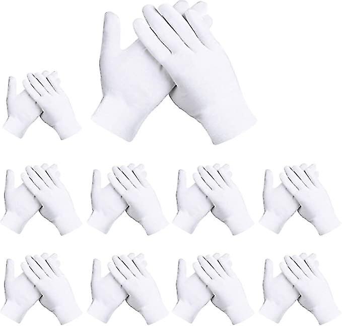 White Gloves For Jewelry Inspection Hand Humidity Daily Work