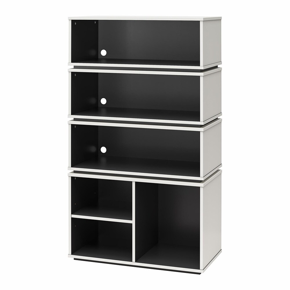 NTense Shadow Gaming   Collectable Display Storage Bookcase  White and Matte Black