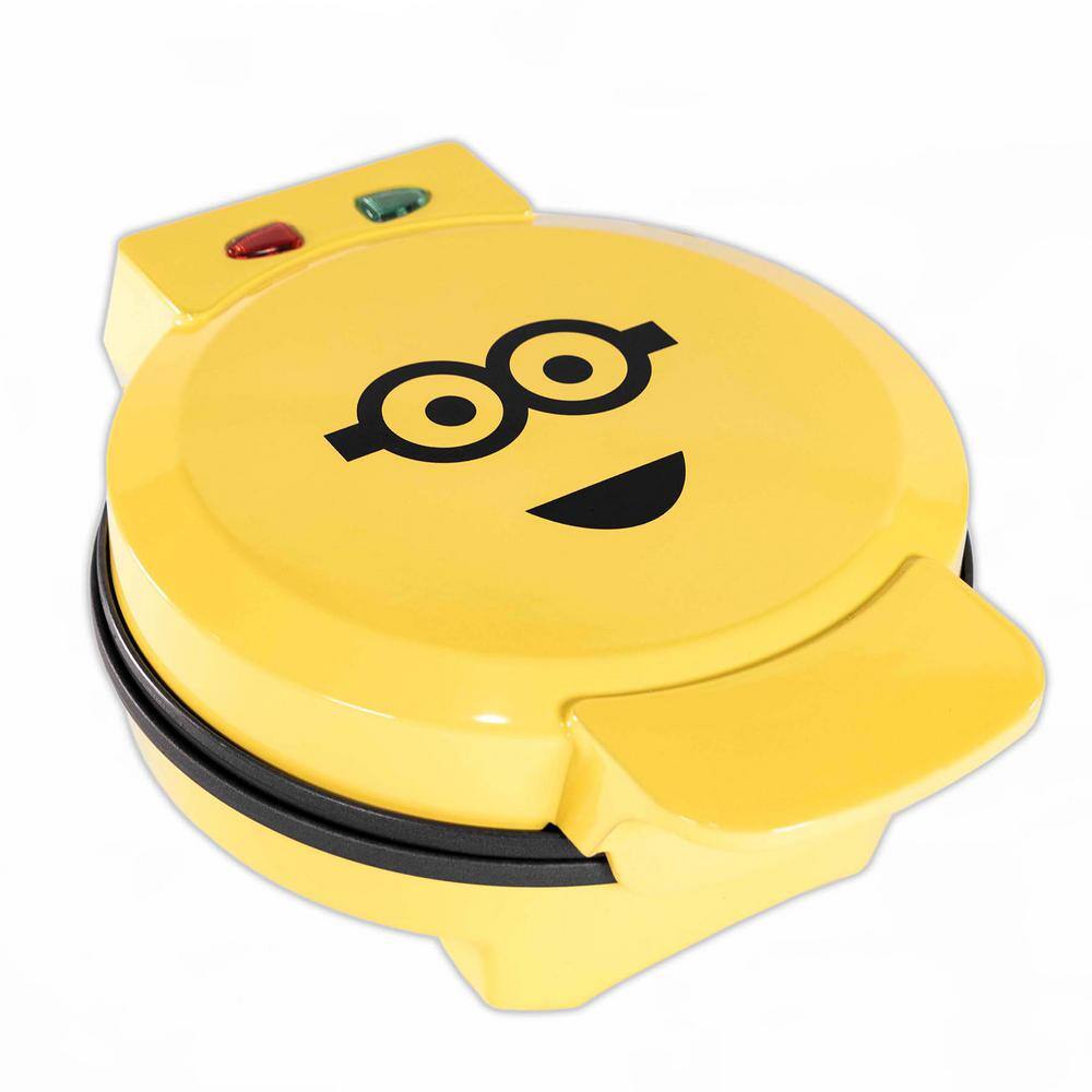 Uncanny Brands Yellow 900-Watt Minions 'Kevin' Round American Waffle Maker WM1-DES-KEV