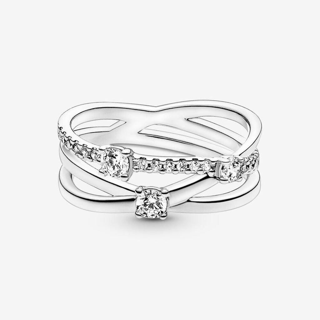 PANDORA  Sparkling Triple Band Ring