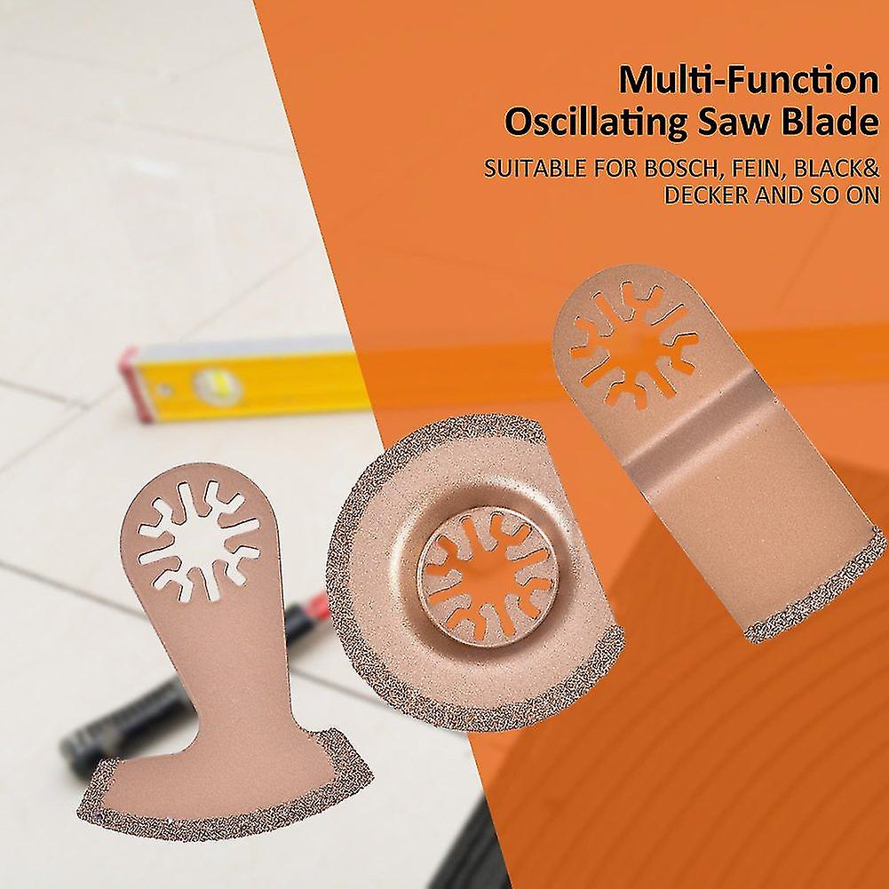 Oscillating Saw Blades - 3pcs Multi Function Tile Saw Blades Set For Ceremic Porcelain Tile Cutting