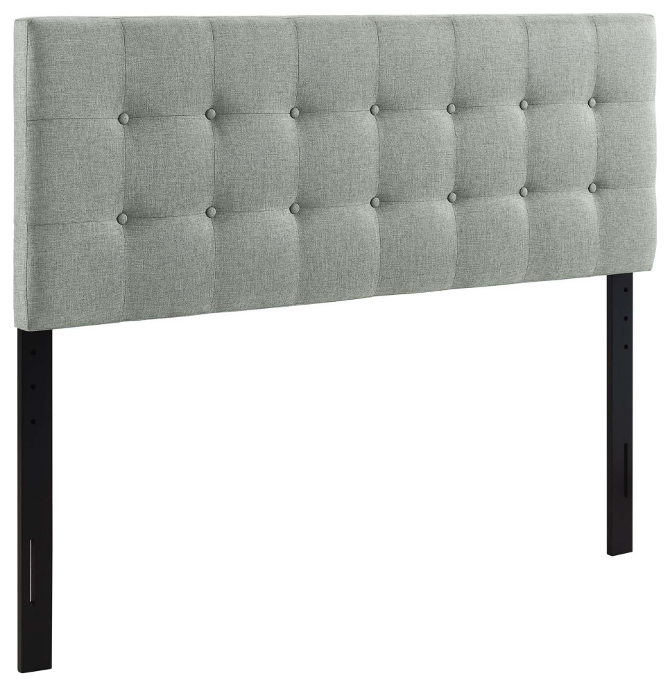 Emily King Tufted Upholstered Fabric Headboard   Transitional   Headboards   by Modway  Houzz