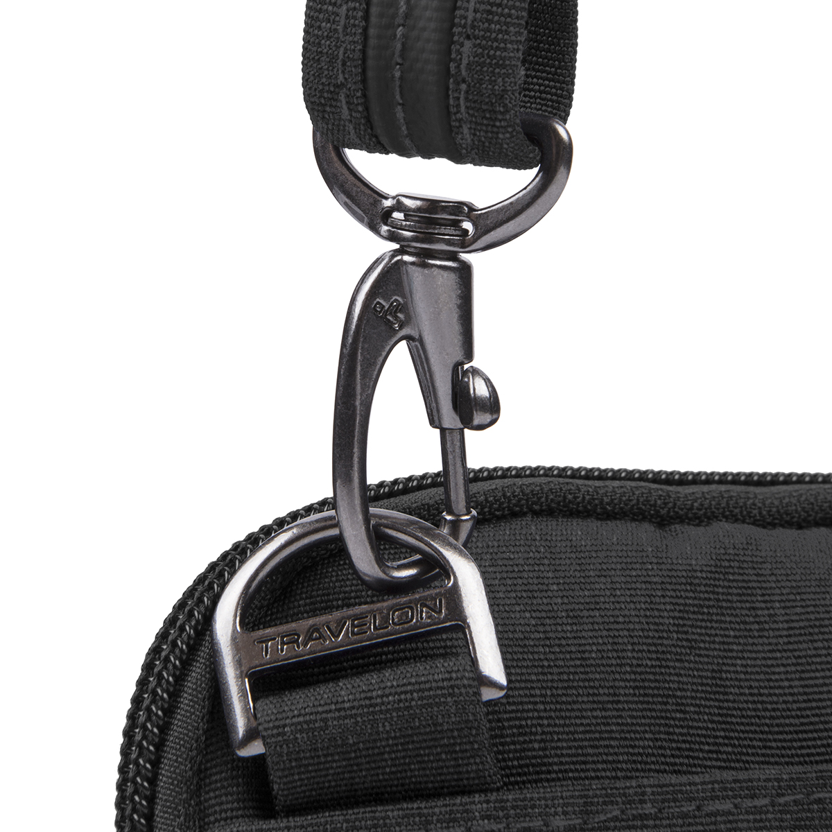 Travelon Black AntiTheft Stadium Crossbody Bag