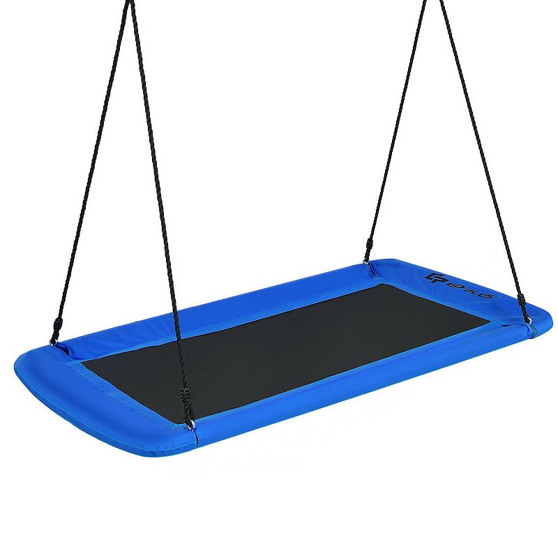 60 Inches Platform Tree Swing Outdoor with  2 Hanging Straps