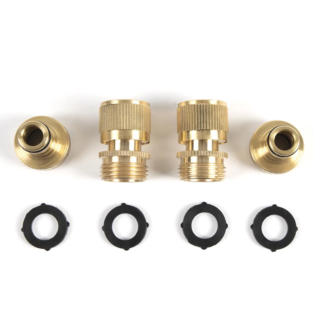 Hot sale high quality factory direct supply  3/4 BSP brass garden hose connector  connect to garden hose