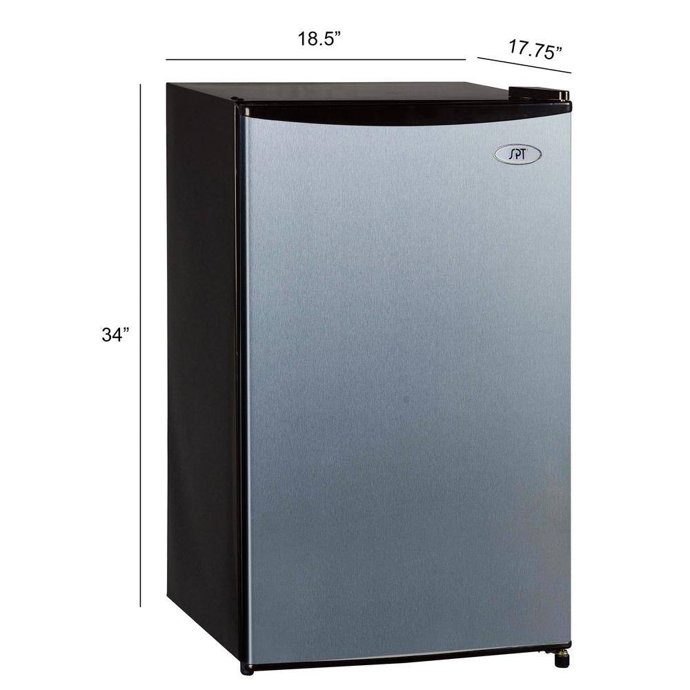 SPT 3.3 cu. ft. Mini Fridge in Stainless Steel ENERGY STAR RF-334SSA