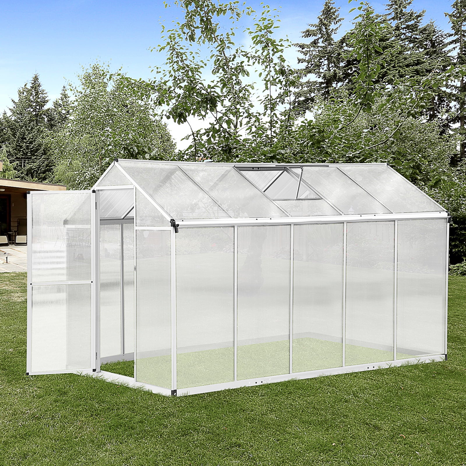 Outsunny 10' x 6' Portable Outdoor Walk-In Garden Greenhouse w/ Roof Vent