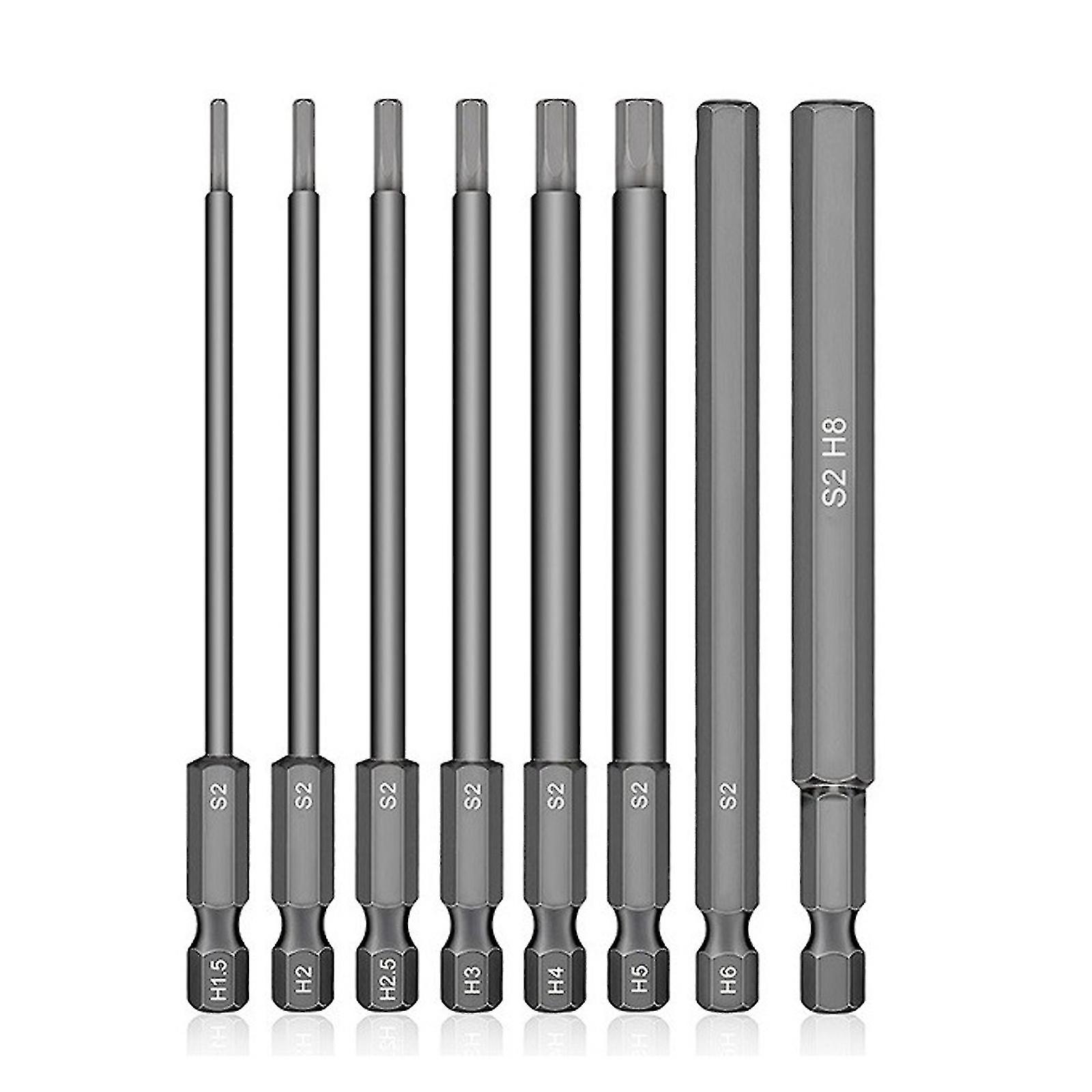 Hex Head Allen Wrench Drill Bits Set Metric Sae 8/10pcs Magnetic Tip Steel